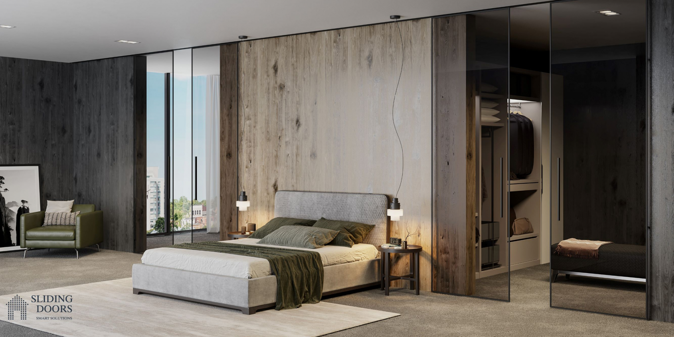 Раздвижные двери и межкомнатные перегородки Slim Air